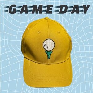🆕Dark Yellow Golf Embroidered Cap